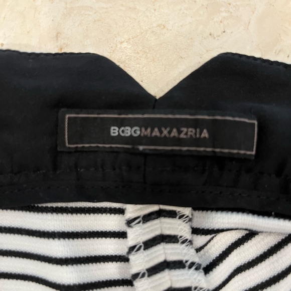 Cute BCBGMaxAzria black and white striped shorts - Picture 2 of 3